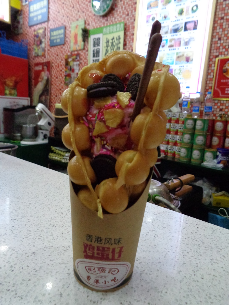 A common treat from Hong Kong, basically the equivalent of a waffle cone.