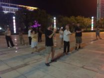 Our first night in Handan, we found a huge group of people doing tai chi in a park and we had to join.